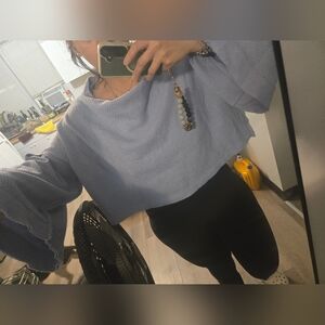 Nwot We The Free Lavender Waffle Knit Blouse M